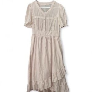 Beautiful Elegant Cream Midi Dress